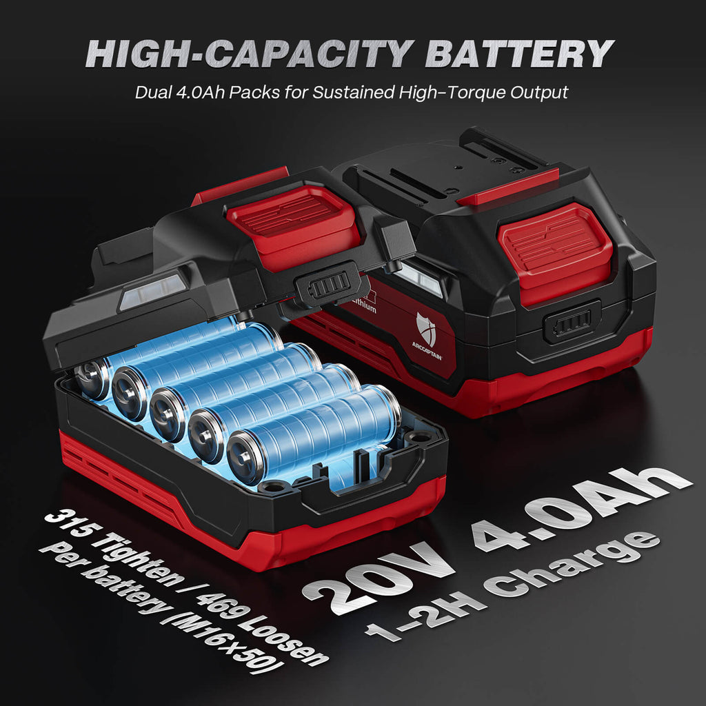 Arccaptain 20V Cordless Brushless Impact Wrench AR-IW100