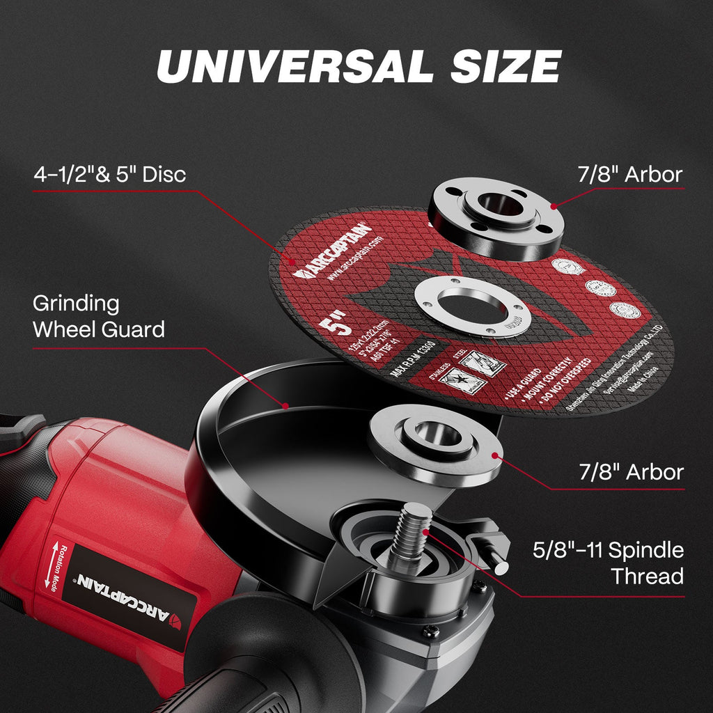 20V Brushless Cordless Angle Grinder AC-AG95, 3-Speed Grinder Kit