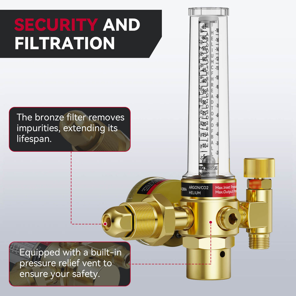 Argon CO2 Gas Regulator for MIG TIG Gas Welding Gas Pressure Regulator
