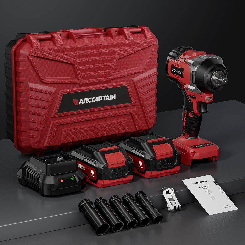 Arccaptain 20V Cordless Brushless Impact Wrench AR-IW100