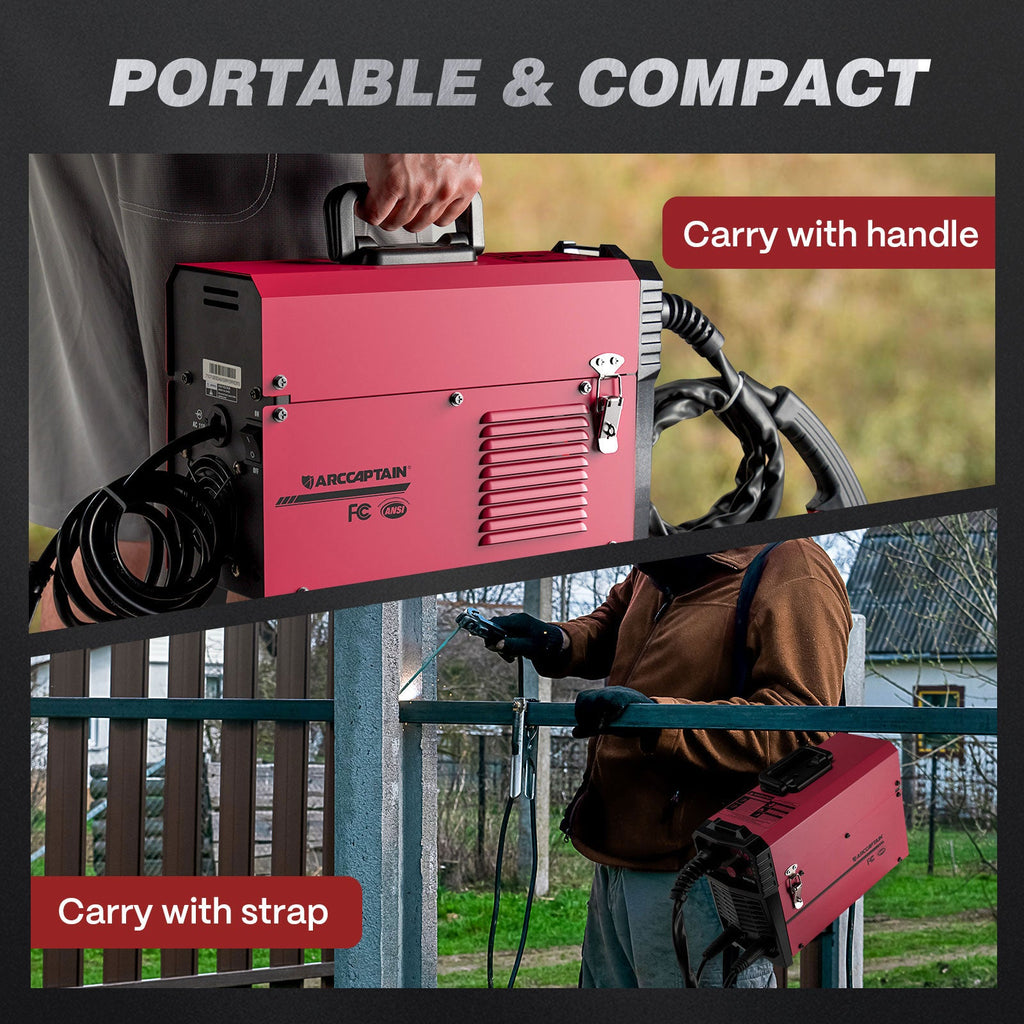 Arccaptain MIG130 Best 3 in 1 110V Portable No Gas Flux Core Welder