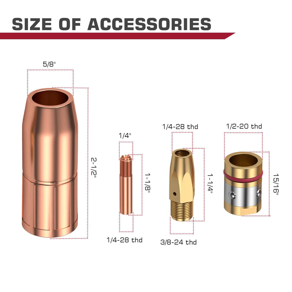 Miller M25 MIG Gun Replacement Parts MIG Gun Consumables Kit