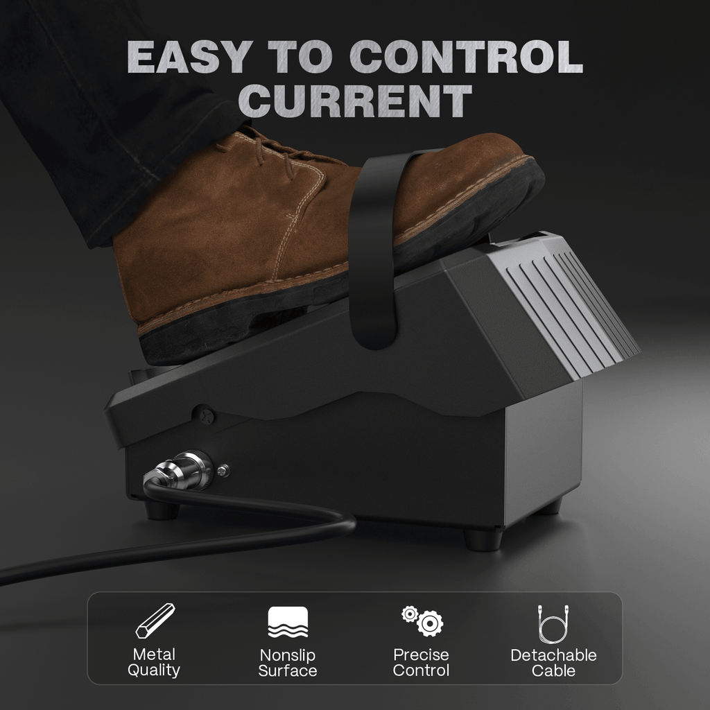 5-Pin Remote Amp Control with Strap Foot Pedal for TIG Welder