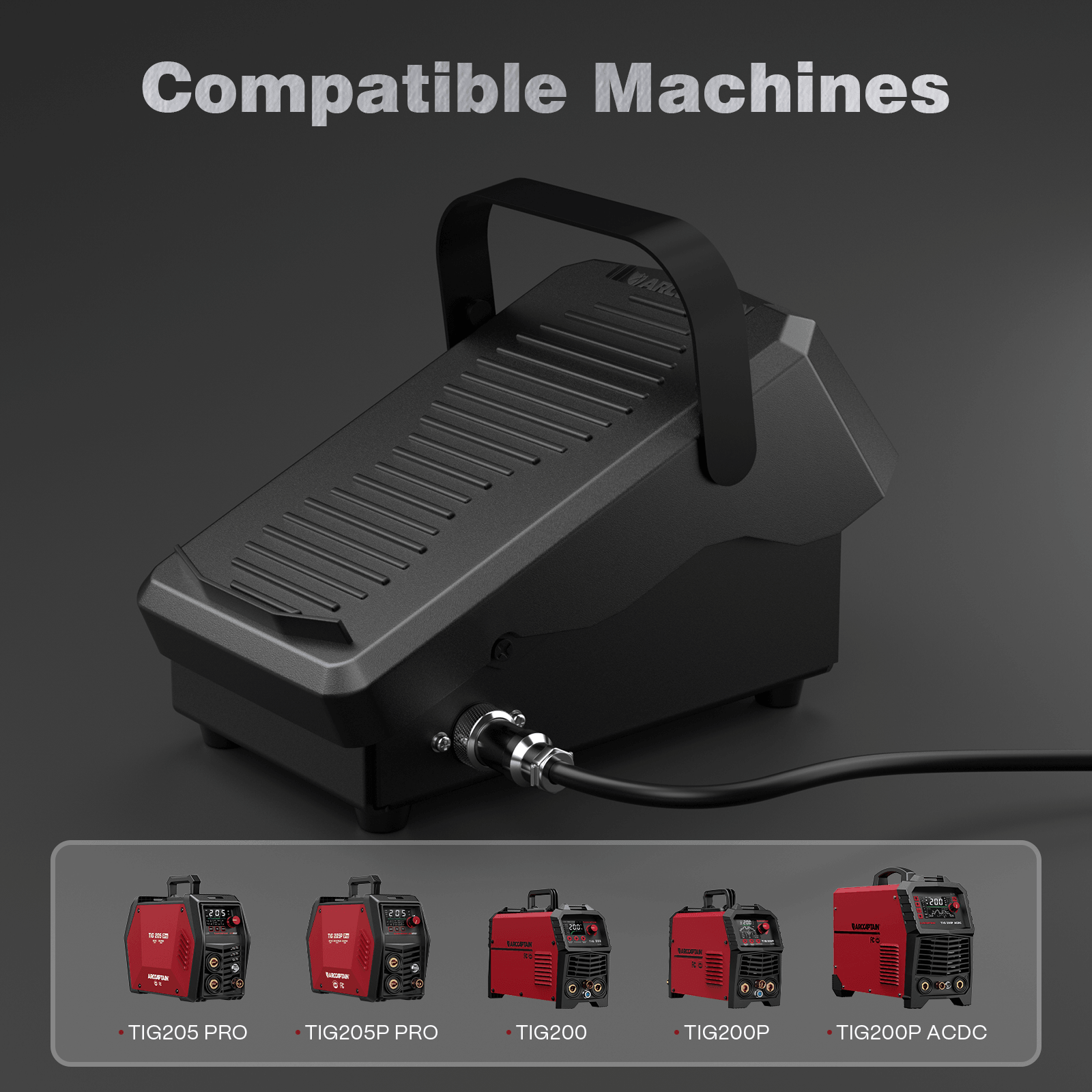 5-Pin Remote Amp Control with Strap Foot Pedal for TIG Welder