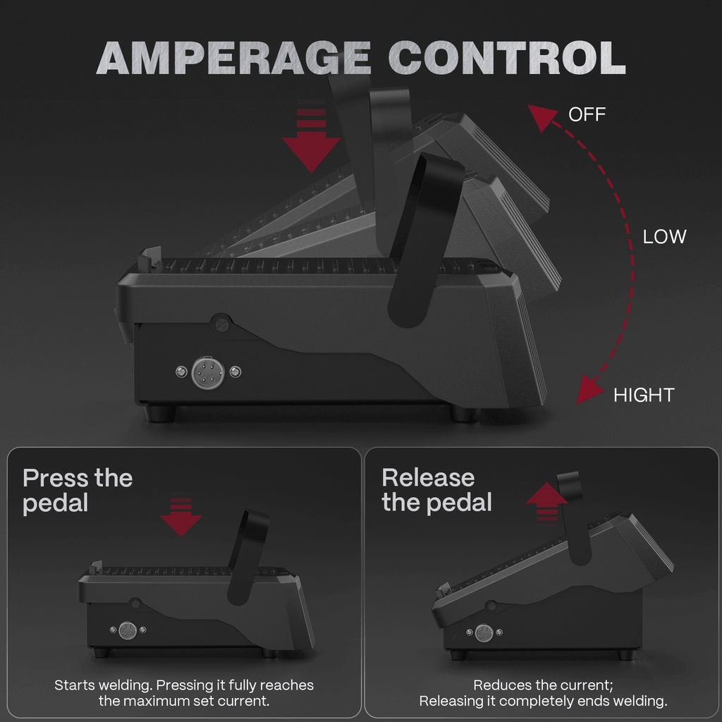 5-Pin Remote Amp Control with Strap Foot Pedal for TIG Welder