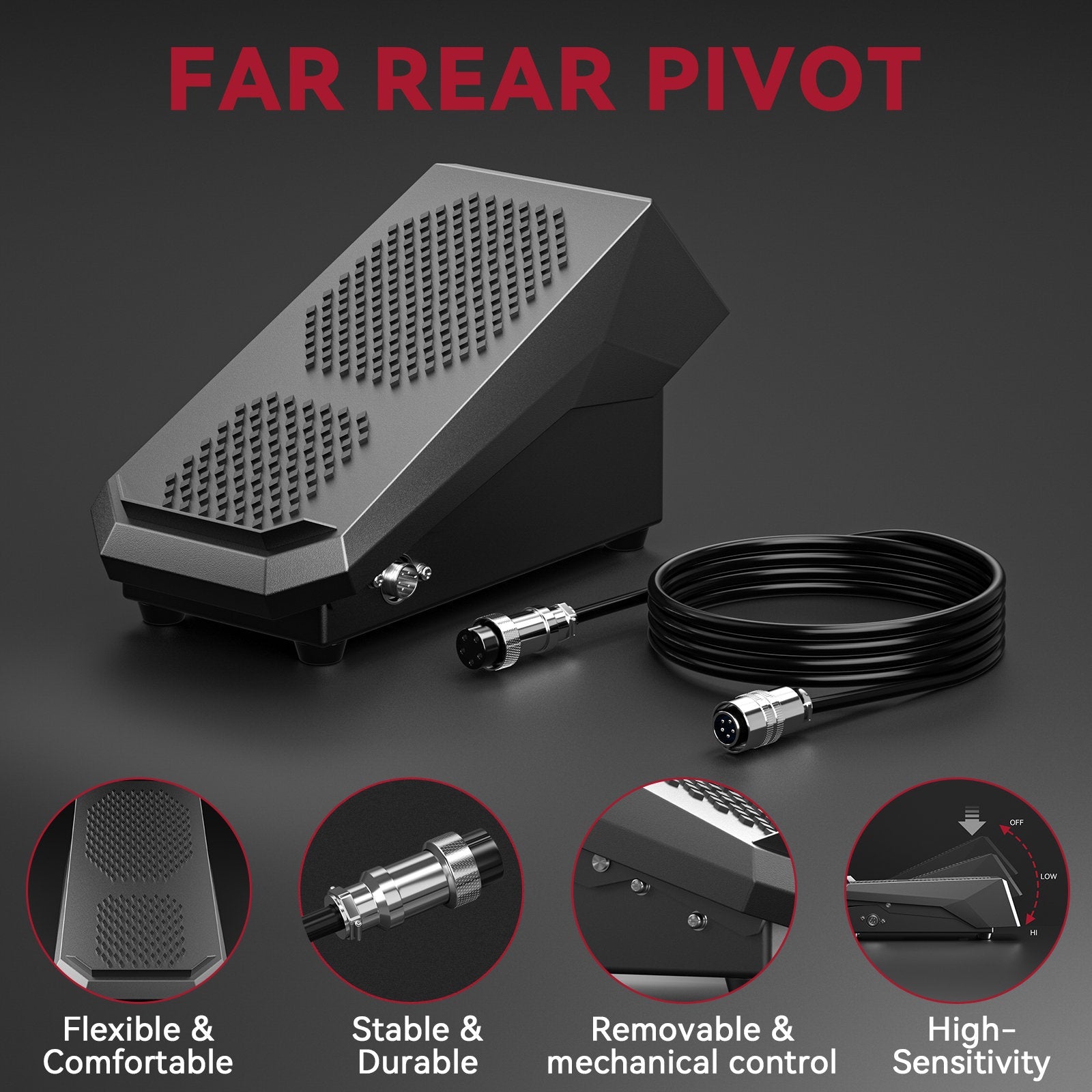 10 Ft Cable Remote Amp Control TIG Welder Foot Pedal