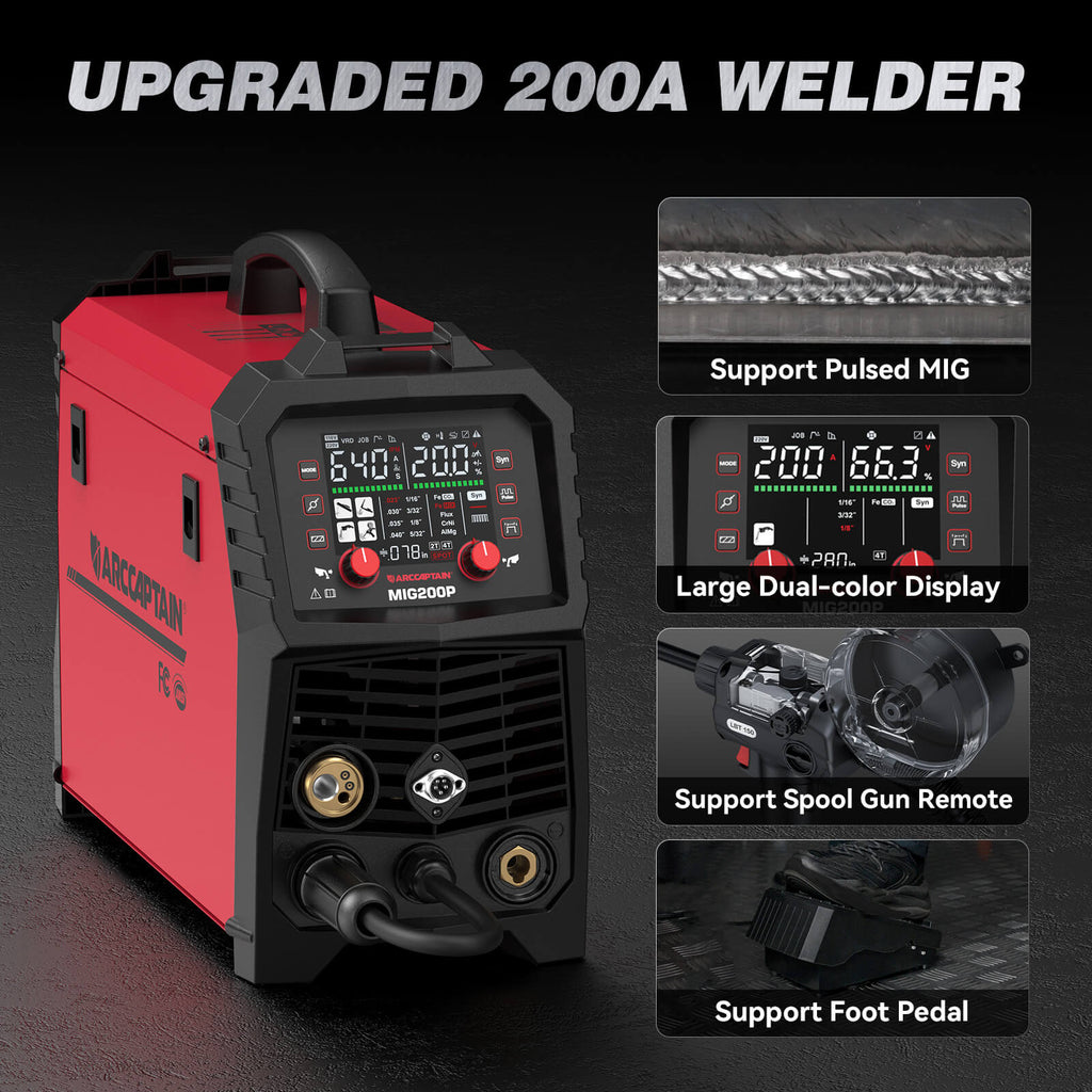 Arccaptain MIG200P Pulse MIG Welding Machine