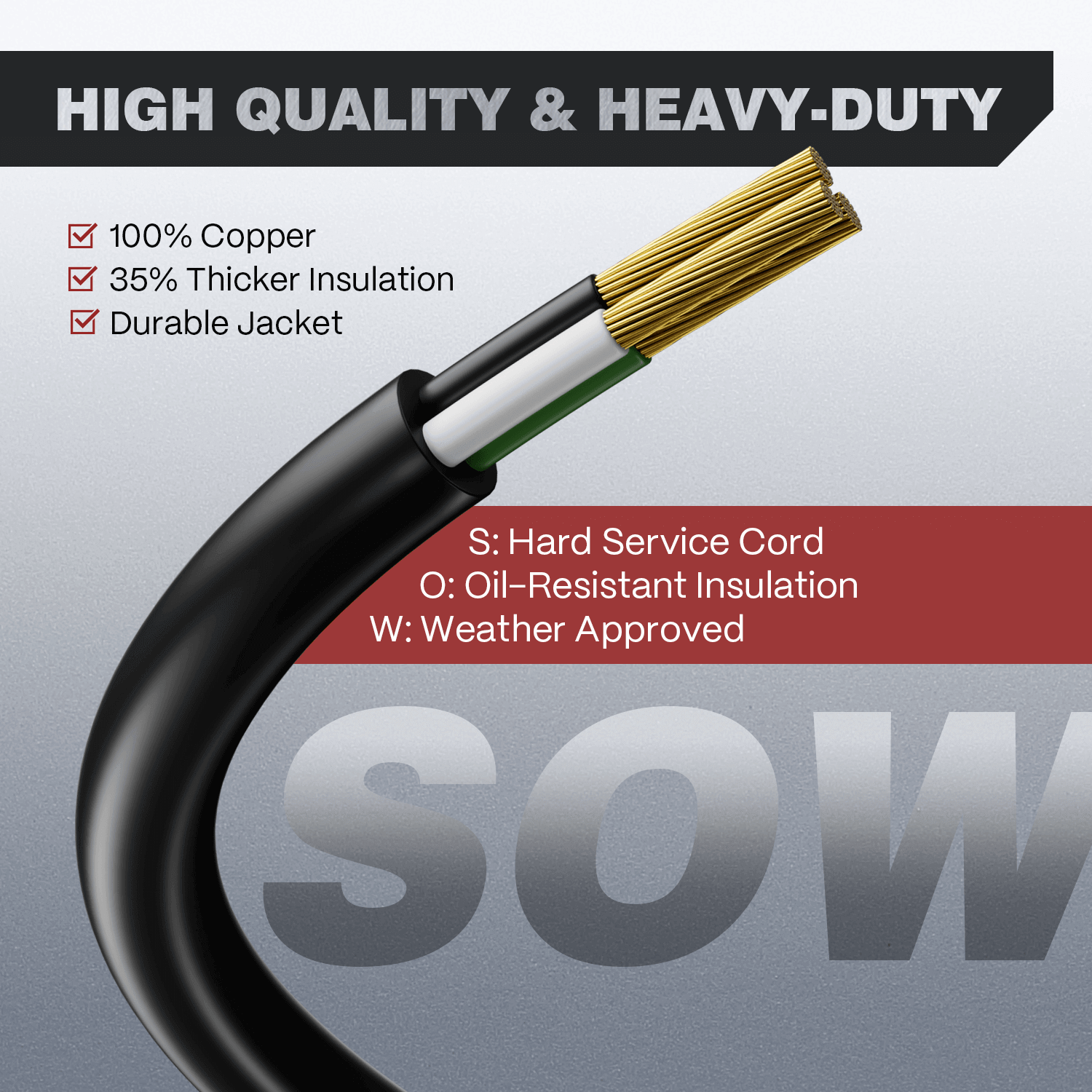 30 Amps 220V Welder Extension Cord for Welding Machines